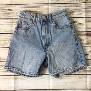 ZARA Stonewash High Waist Denim Jean Shorts